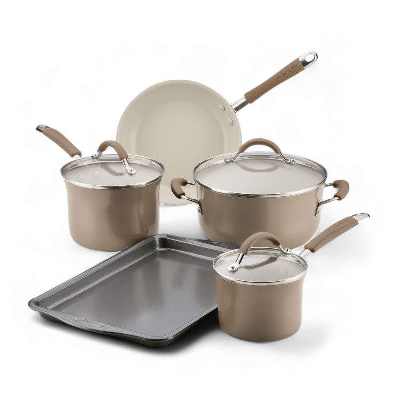 8-Piece Ceramic Nonstick Cookware Set